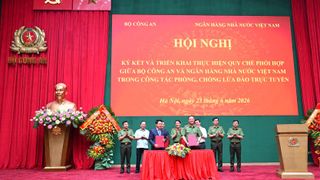 Bộ Công an và Ngân hàng Nhà nước Việt Nam ký kết Quy chế phối hợp phòng, chống lừa đảo trực tuyến
