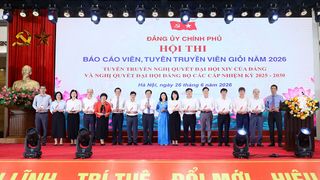 Đảng bộ Ngân hàng Nhà nước tham gia Hội thi Báo cáo viên, Tuyên truyền viên giỏi đầu tiên của Đảng bộ Chính phủ