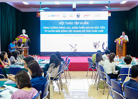 Xây dựng năng lực, nâng cao nhận thức về rủi ro rửa tiền từ buôn bán động vật hoang dã trái pháp luật