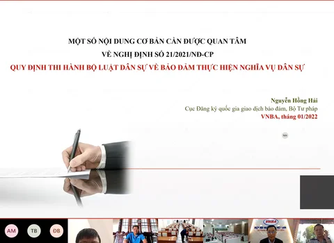 Tập huấn chuyên sâu về Nghị định 21/2021/NĐ-CP quy định thi hành Bộ luật Dân sự về bảo đảm thực hiện nghĩa vụ