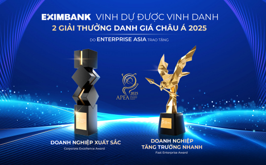 Eximbank nhận hai giải thưởng quốc tế tại APEA 2025