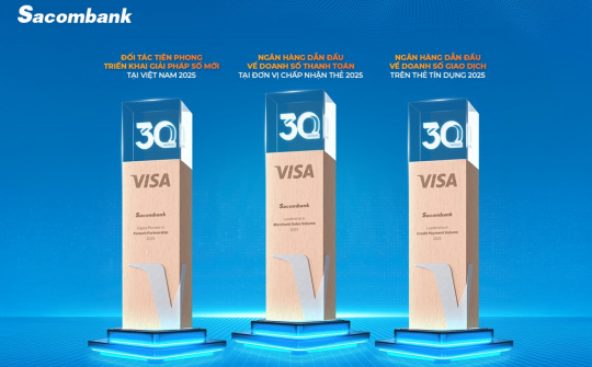 Sacombank được Visa vinh danh với 3 giải thưởng quan trọng năm 2025
