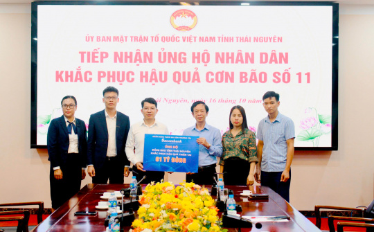 Sacombank đồng hành cùng Thái Nguyên khắc phục hậu quả lũ lụt