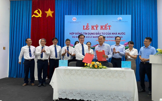 VDB Khánh Hòa ký tài trợ tín dụng dự án cụm xử lý nước sạch Đông Mỹ Hải