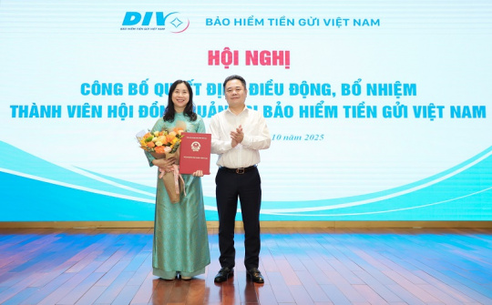 Bổ nhiệm Thành viên Hội đồng Quản trị Bảo hiểm Tiền gửi Việt Nam
