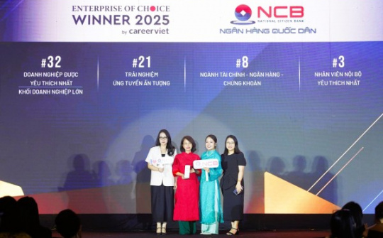 NCB vào Top 10 “Doanh nghiệp được yêu thích 2025” ngành tài chính - ngân hàng Việt Nam