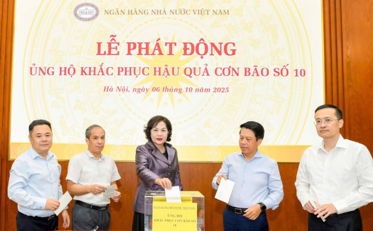 Ngân hàng Nhà nước phát động ủng hộ đồng bào khắc phục hậu quả bão số 10