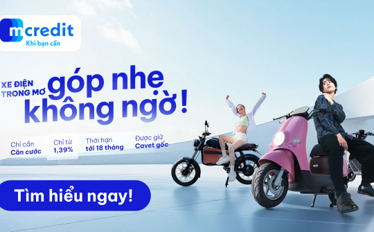Sở hữu xe điện dễ dàng cùng Mcredit