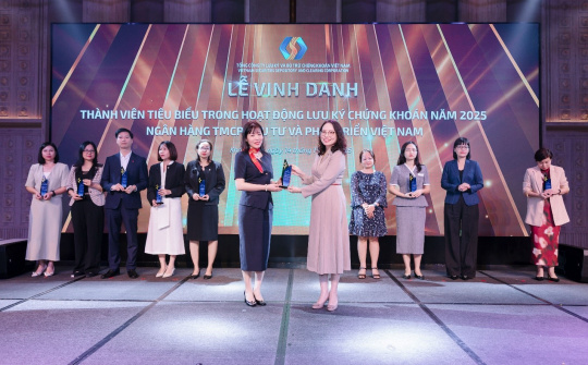 BIDV - Top 10 thành viên tiêu biểu trong hoạt động lưu ký chứng khoán năm 2025