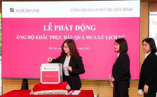 Công đoàn Trụ sở chính Agribank đồng hành cùng miền Trung khắc phục hậu quả bão lũ