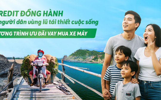 FE CREDIT ưu đãi vay mua xe máy lãi suất từ 0,5%, hỗ trợ người dân miền Trung tái thiết cuộc sống