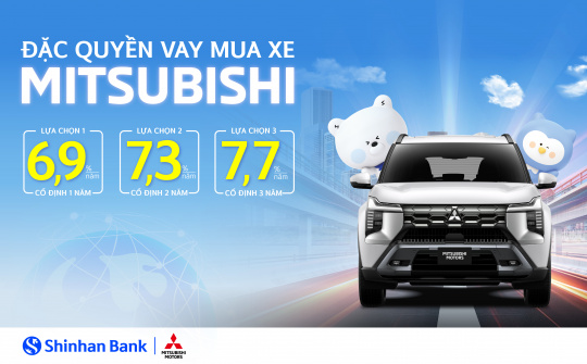 Ngân hàng Shinhan Việt Nam hợp tác cùng Mitsubishi Motors Việt Nam ra mắt gói vay mua xe độc quyền