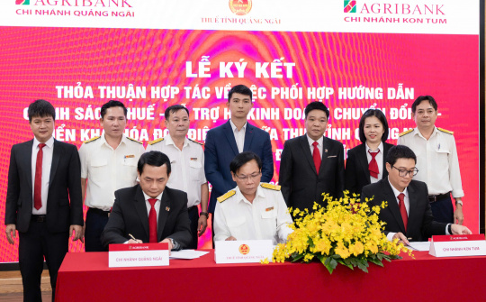 Agribank hợp tác Thuế Quảng Ngãi thúc đẩy chuyển đổi số và hóa đơn điện tử cho hộ kinh doanh