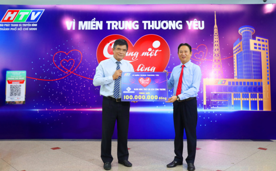 SaiGonBank ủng hộ 100 triệu đồng vào quỹ “Chung một tấm lòng” của HTV