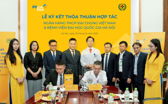 Thúc đẩy thanh toán không tiền mặt trong y tế: PVcomBank hợp tác cùng Bệnh viện Đại học Quốc gia Hà Nội