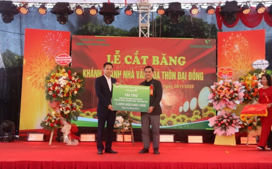 Vietcombank khánh thành và bàn giao nhà văn hóa thôn Đại Đồng, Hưng Yên
