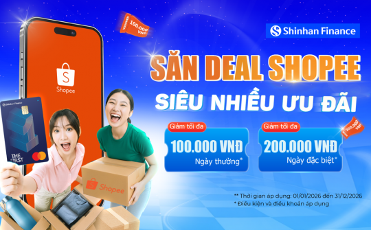 Mua sắm trực tuyến tiết kiệm hơn với thẻ tín dụng THE FIRST của Shinhan Finance