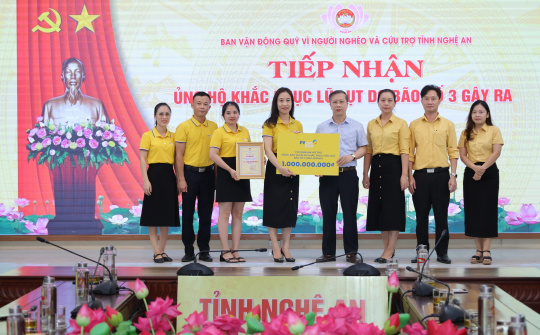 PVcomBank hỗ trợ 1 tỷ đồng giúp Nghệ An khắc phục hậu quả bão số 3