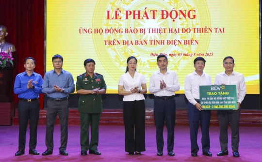 BIDV chung tay hỗ trợ Điện Biên 2 tỷ đồng khắc phục thiên tai