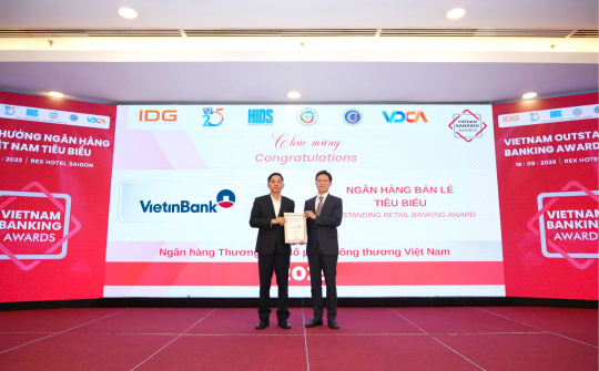 VietinBank được vinh danh 5 hạng mục giải thưởng Ngân hàng Việt Nam tiêu biểu năm 2025