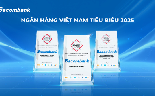 Sacombank giành 3 giải thưởng tại diễn đàn ngân hàng bán lẻ 2025