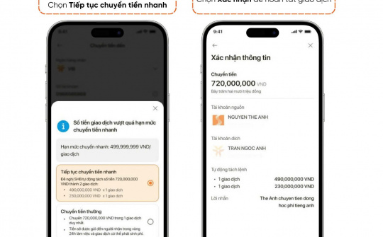 SHB ra mắt tính năng chuyển tiền tách lệnh tự động trên SHB SAHA