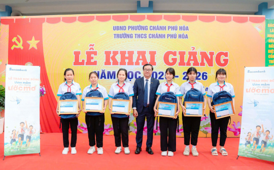 Sacombank trao gần 3.900 suất học bổng “Ươm mầm cho những ước mơ”