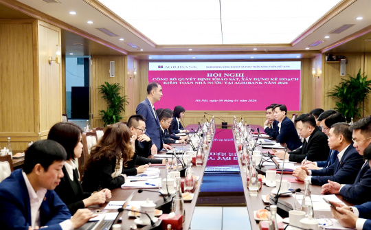 Hội nghị công bố quyết định khảo sát, xây dựng kế hoạch Kiểm toán Nhà nước tại Agribank năm 2026