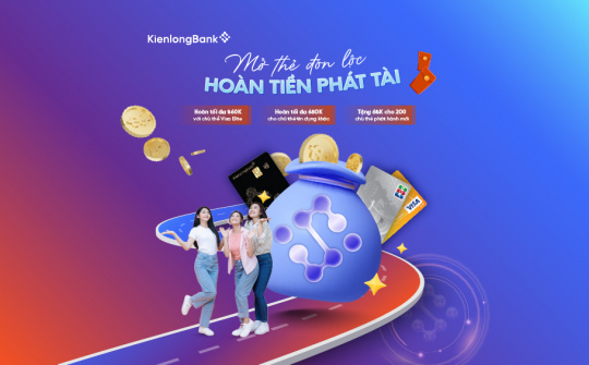 KienlongBank hoàn tiền tới 8% cho chủ thẻ tín dụng dịp Tết 2026