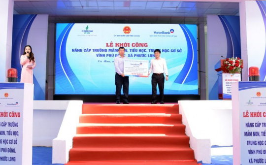 VietinBank tài trợ 10 tỷ đồng xây dựng công trình giáo dục tại Cà Mau