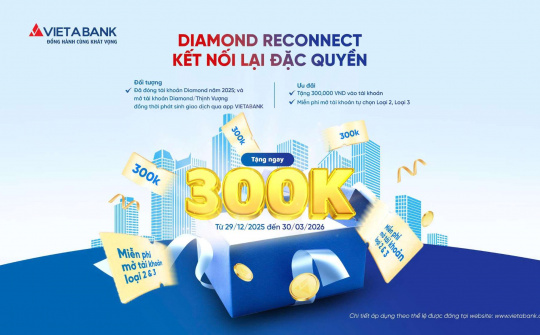VietABank ưu đãi đặc quyền với chương trình “Diamond Reconnect”