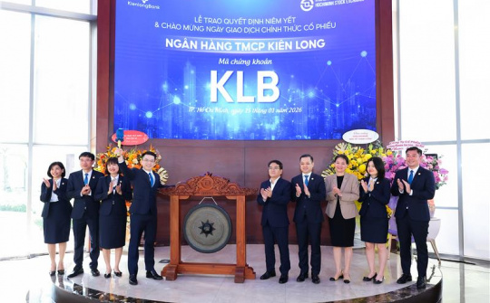 Cổ phiếu KienlongBank (KLB) chính thức niêm yết trên HOSE