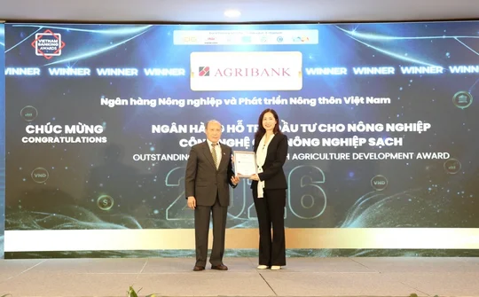 Agribank nhận 3 giải thưởng tại Giải thưởng Ngân hàng Việt Nam tiêu biểu 2026