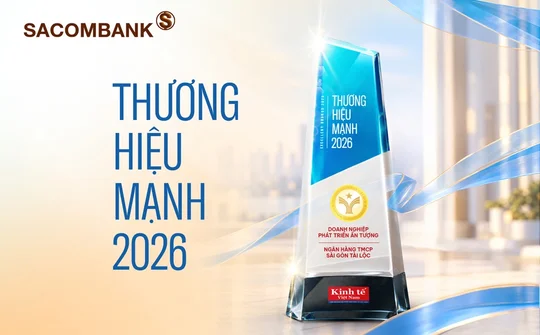 Sacombank nhận giải "Thương hiệu Doanh nghiệp Phát triển ấn tượng" tại Thương hiệu Mạnh lần thứ 23