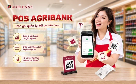 Agribank ra mắt máy POS tích hợp quản lý bán hàng và hỗ trợ kê khai thuế