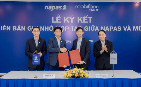 MDP và NAPAS ký Biên bản ghi nhớ hợp tác, thúc đẩy phát triển hạ tầng thanh toán quốc gia