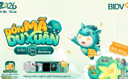 Chơi game “Đón Mã du xuân” tranh giải đặc biệt 100 triệu ngay trên app ngân hàng
