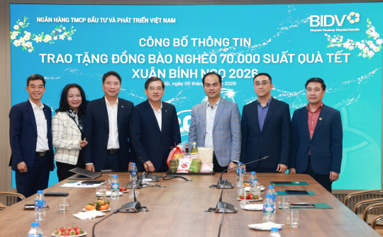 BIDV trao gần 70.000 phần quà Tết tới đồng bào khó khăn trên cả nước