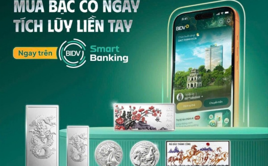 BIDV triển khai tính năng mua bạc giao ngay trên SmartBanking