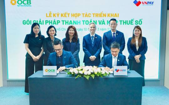 OCB hợp tác VNPAY triển khai giải pháp thanh toán và nộp thuế số