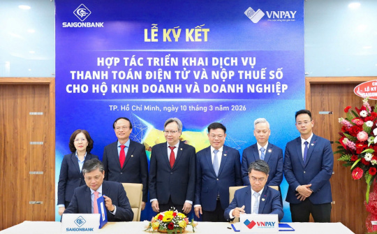 SaiGonBank hợp tác VNPAY triển khai thanh toán điện tử và nộp thuế số