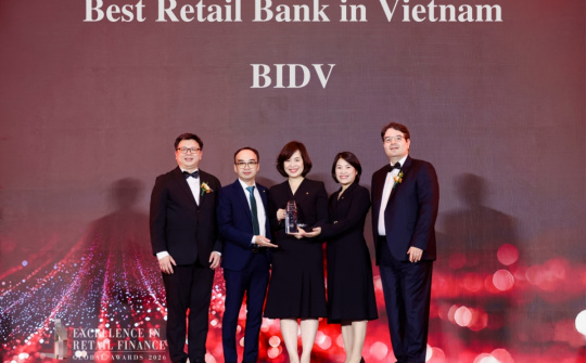 BIDV nhận cú đúp giải thưởng: Ngân hàng Bán lẻ tốt nhất Việt Nam và Tiền gửi tốt nhất Châu Á