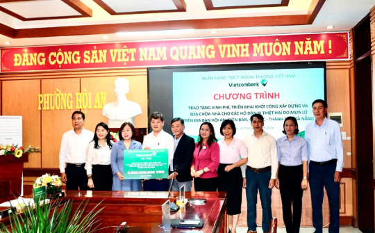 Vietcombank tài trợ 3 tỷ đồng xây nhà cho người dân vùng mưa lũ tại Đà Nẵng