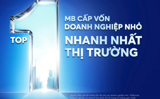 MB dẫn đầu thị trường về tốc độ giải ngân cho doanh nghiệp nhỏ