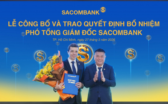SACOMBANK bổ nhiệm ông Loic Faussier làm Phó tổng giám đốc, tăng cường năng lực quản trị rủi ro