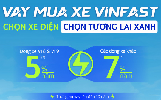 Ngân hàng Shinhan ưu đãi cho vay mua xe VinFast lãi suất chỉ từ 5%