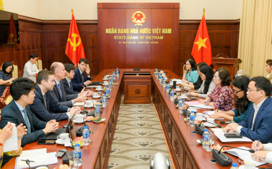 Thống đốc Nguyễn Thị Hồng làm việc với Đoàn Cán bộ của Quỹ Tiền tệ Quốc tế