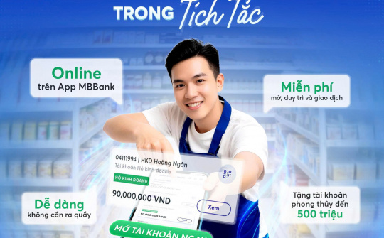MB ra mắt tính năng mở tài khoản hộ kinh doanh trực tuyến 100%