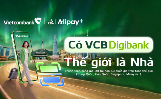 Vietcombank cho phép thanh toán QR toàn cầu qua VCB Digibank