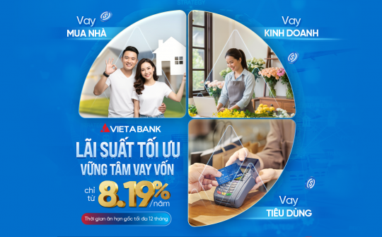 VietABank triển khai gói vay lãi suất từ 8,19%/năm, hỗ trợ khách hàng cá nhân